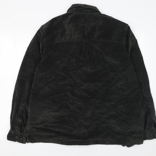 Burton Menswear Black XL Cotton Corduroy Zip Jacket for Men