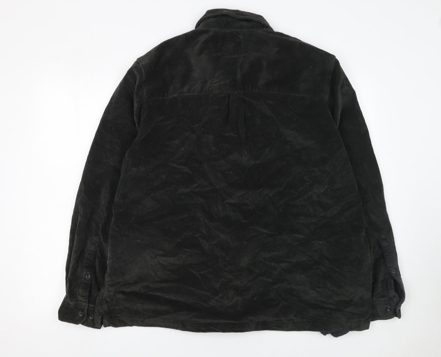 Burton Menswear Black XL Cotton Corduroy Zip Jacket for Men
