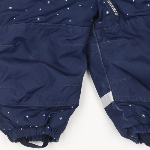 H&M Blue Star Print Waterproof Hooded Snowsuit 12-18 Months Unisex Winter