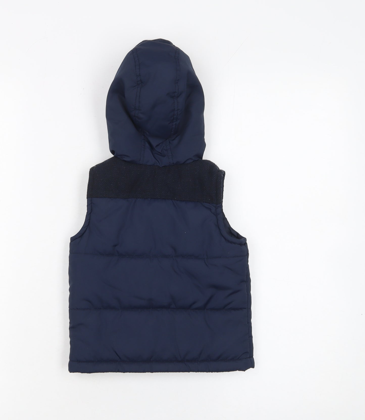 Disney Boys Blue Mickey Mouse Hooded Puffer Waistcoat 12-18 Months