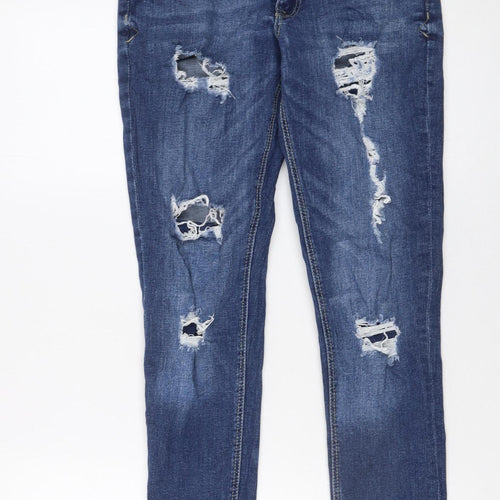 Denim Co. Women’s Blue Distressed Skinny Jeans Size 10