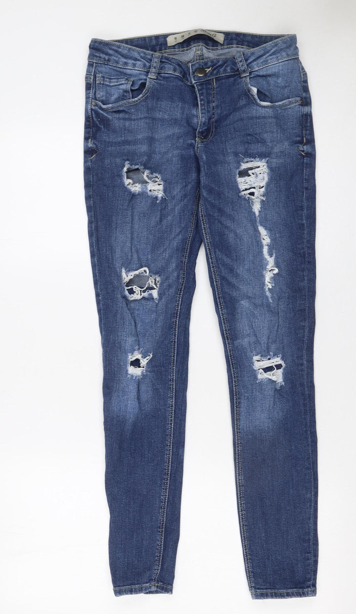 Denim Co. Women’s Blue Distressed Skinny Jeans Size 10