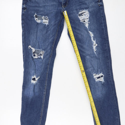 Denim Co. Women’s Blue Distressed Skinny Jeans Size 10