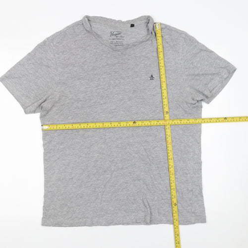 Original Penguin by Munsingwear Men's Grey Crew Neck T-Shirt XL