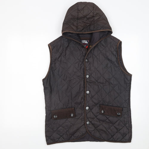 Kangol Women’s Brown Quilted Hooded Waistcoat L