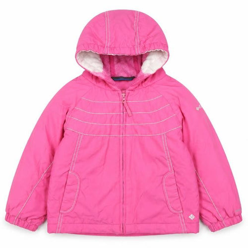 Columbia Girls Pink Hooded Puffer Jacket 4 Years Waterproof Winter Coat