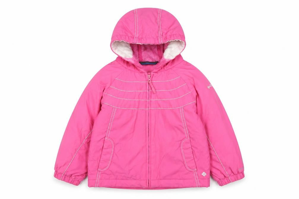Columbia Girls Pink Hooded Puffer Jacket 4 Years Waterproof Winter Coat