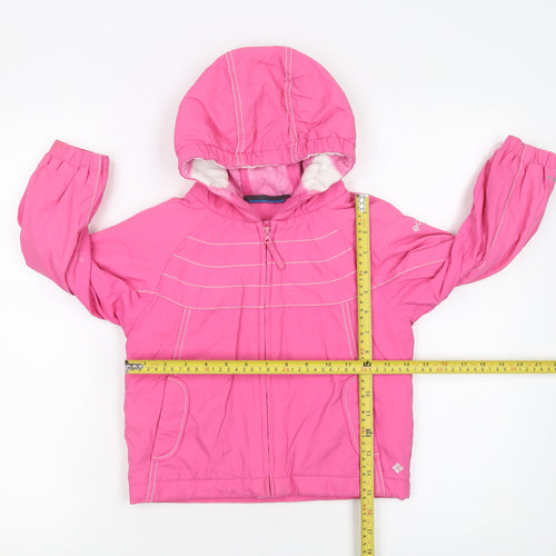 Columbia Girls Pink Hooded Puffer Jacket 4 Years Waterproof Winter Coat