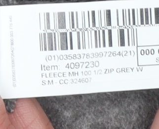 Quechua Women's Grey Fleece 1/2 Zip Pullover Sweatshirt Size S