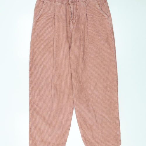 BDG Urban Outfitters Womens Pink Corduroy Cropped Trousers Size S