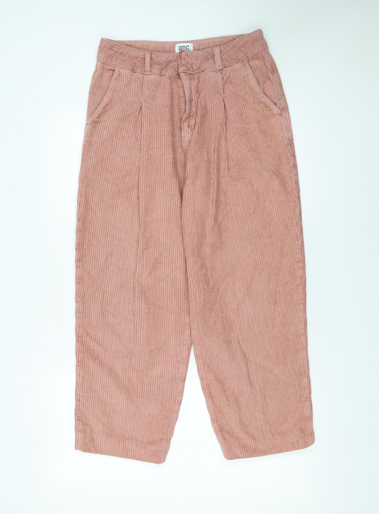 BDG Urban Outfitters Womens Pink Corduroy Cropped Trousers Size S