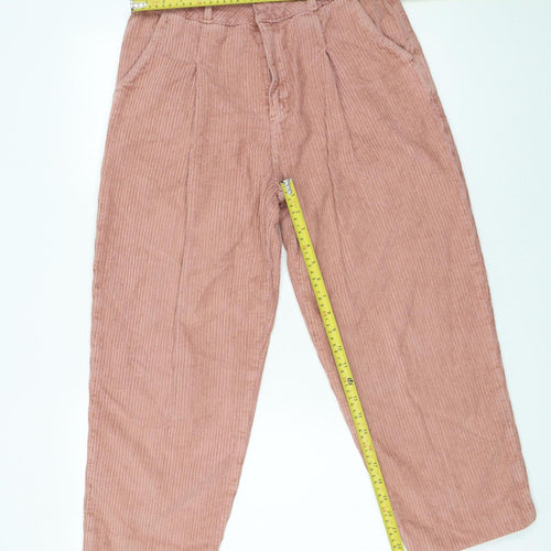 BDG Urban Outfitters Womens Pink Corduroy Cropped Trousers Size S