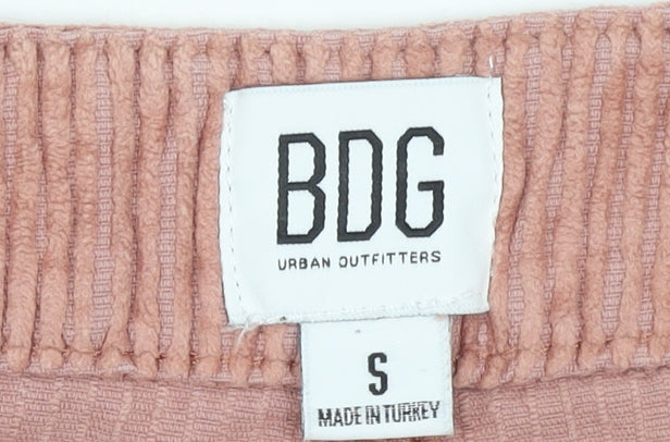 BDG Urban Outfitters Womens Pink Corduroy Cropped Trousers Size S