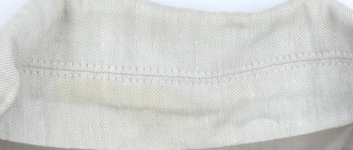Gap Women Beige Linen Blend Two-Button Blazer UK 10