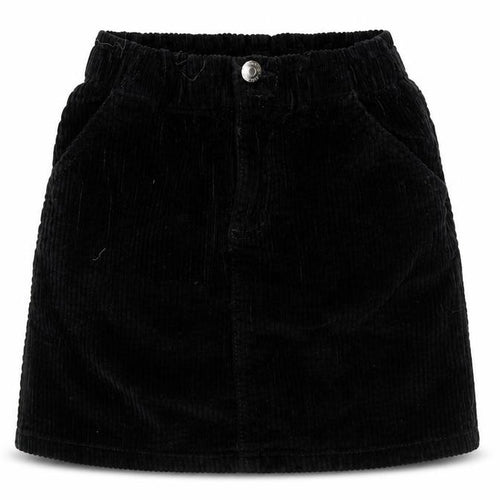 George Girls Black Corduroy Short Skirt 6-7 Years Elastic Waist