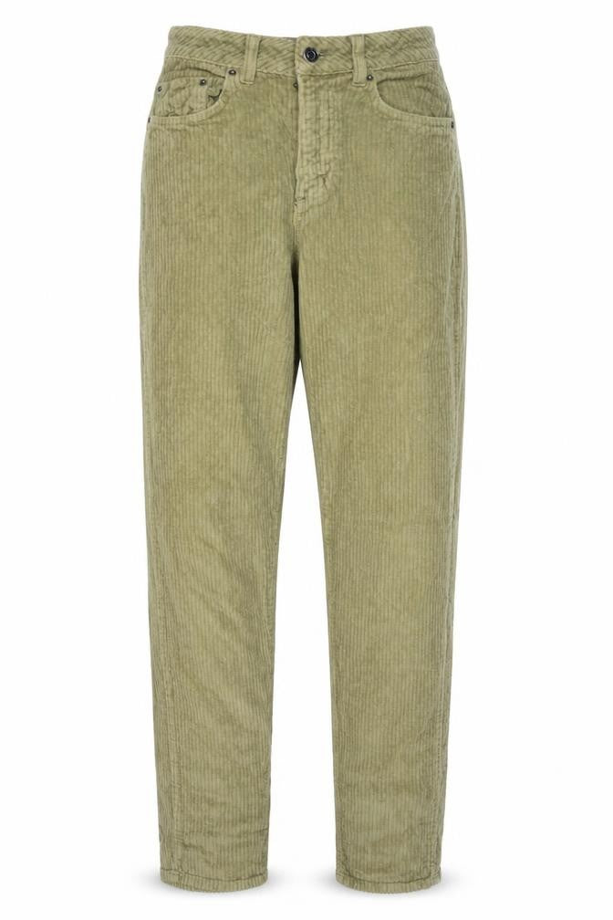 ASOS Design Women’s Khaki Corduroy Straight Trousers Size 8 Cotton Blend