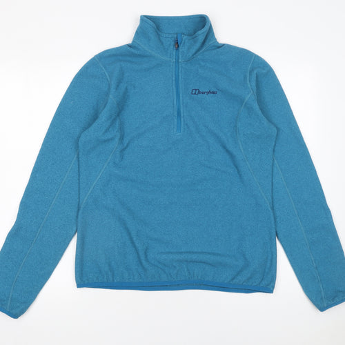Berghaus Women’s Blue Fleece 1/2 Zip Sweatshirt UK 14 Outdoor Top