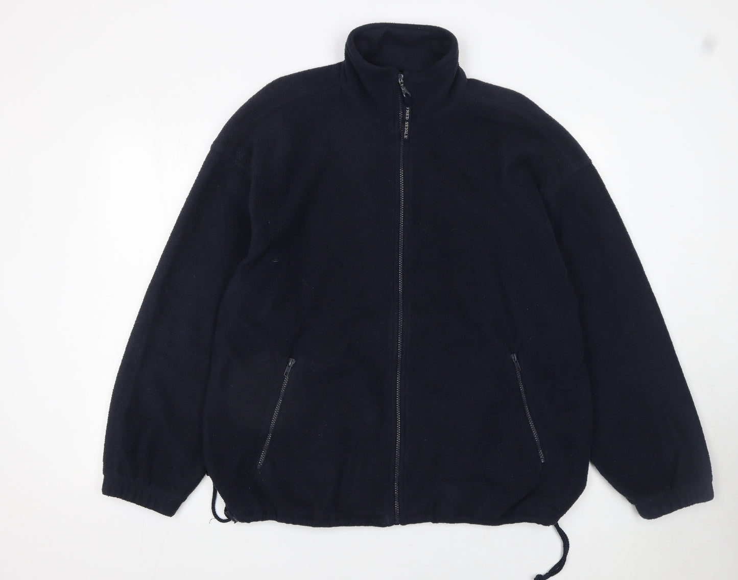 FRED F SEIGLE Men's Black Fleece Full Zip Jacket Size L