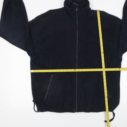 FRED F SEIGLE Men's Black Fleece Full Zip Jacket Size L