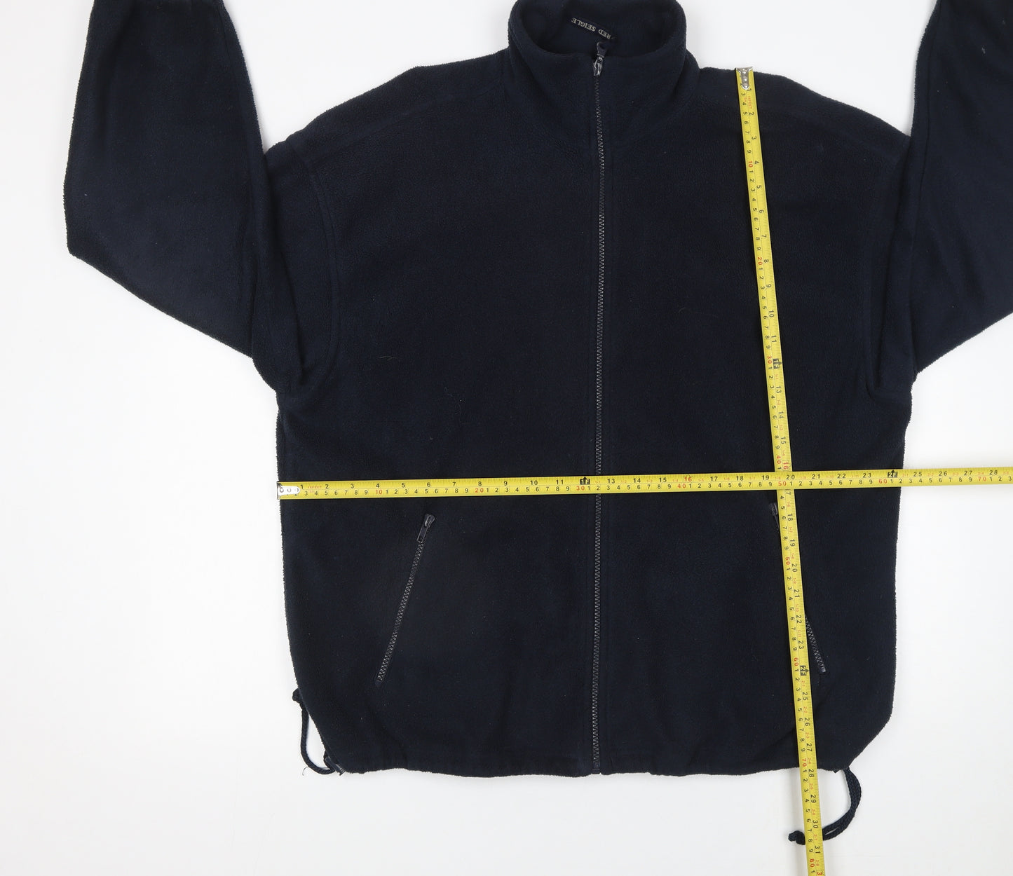 FRED F SEIGLE Men's Black Fleece Full Zip Jacket Size L