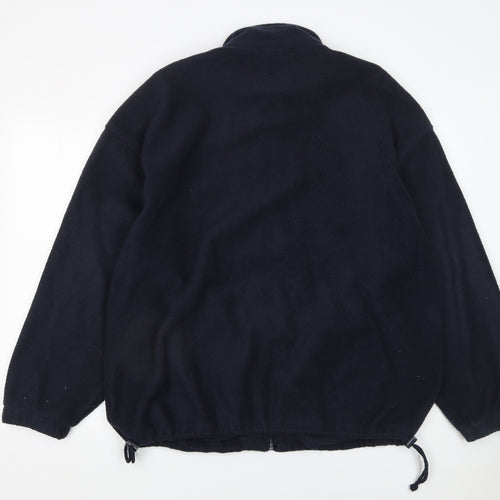 FRED F SEIGLE Men's Black Fleece Full Zip Jacket Size L