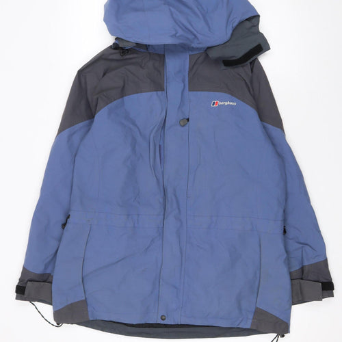 Berghaus Women Blue Waterproof Hooded Parka Jacket Size 12