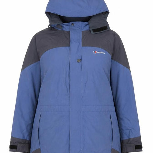 Berghaus Women Blue Waterproof Hooded Parka Jacket Size 12