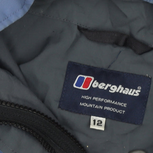 Berghaus Women Blue Waterproof Hooded Parka Jacket Size 12
