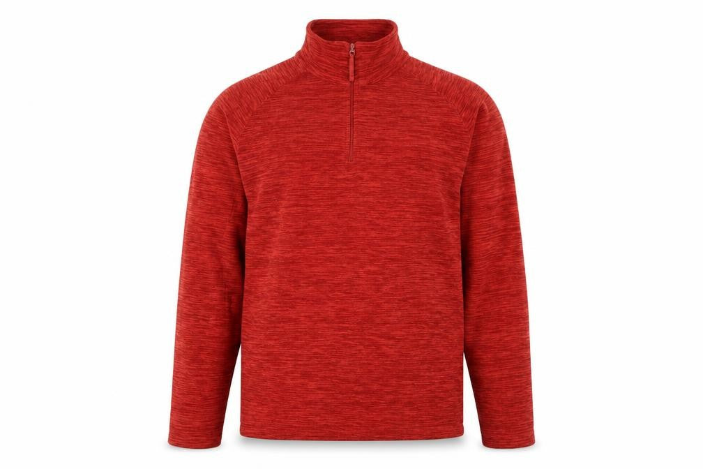 Mountain Warehouse Men's Red 1/4 Zip Fleece Sweatshirt Size L