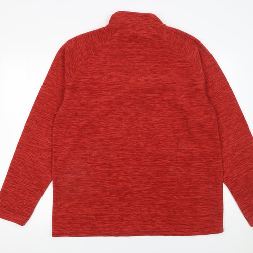 Mountain Warehouse Men's Red 1/4 Zip Fleece Sweatshirt Size L