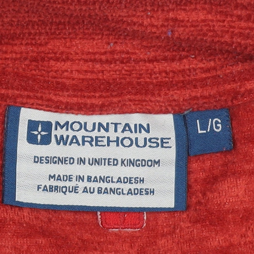 Mountain Warehouse Men's Red 1/4 Zip Fleece Sweatshirt Size L