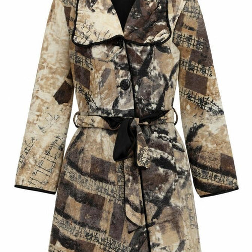 Lovely Womens Brown XS Mid-Length Belted Trench Coat