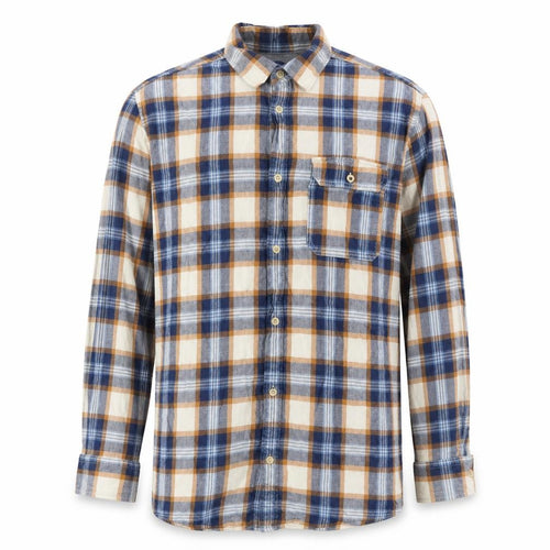 Jack & Jones Men's Blue Checked Cotton Long Sleeve Button-Up Shirt XL