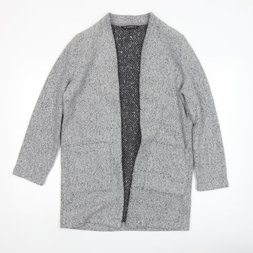 Dunnes Women Grey Chunky Knit Open Longline Cardigan XS