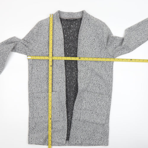 Dunnes Women Grey Chunky Knit Open Longline Cardigan XS