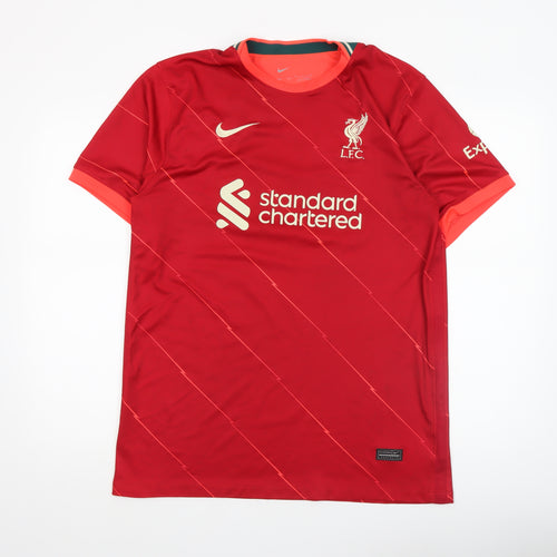 Nike Men Red Liverpool FC Dri-FIT Short Sleeve Football Shirt XL