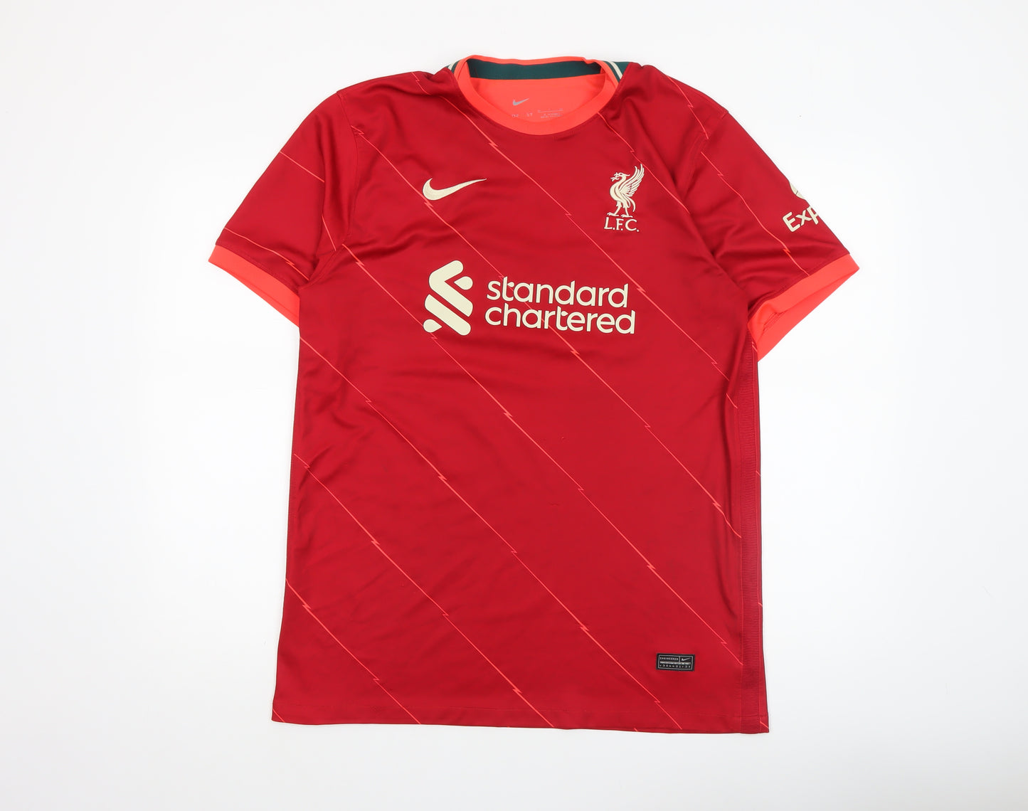 Nike Men Red Liverpool FC Dri-FIT Short Sleeve Football Shirt XL