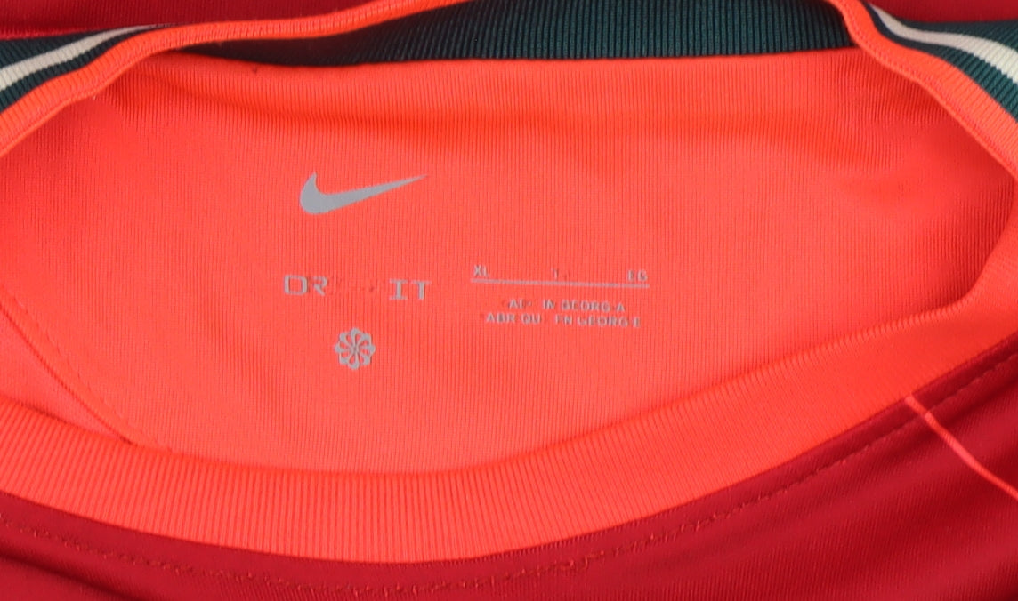 Nike Men Red Liverpool FC Dri-FIT Short Sleeve Football Shirt XL