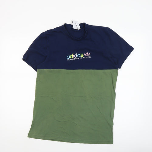 adidas Men's Multicoloured M Colourblock Crew Neck T-Shirt