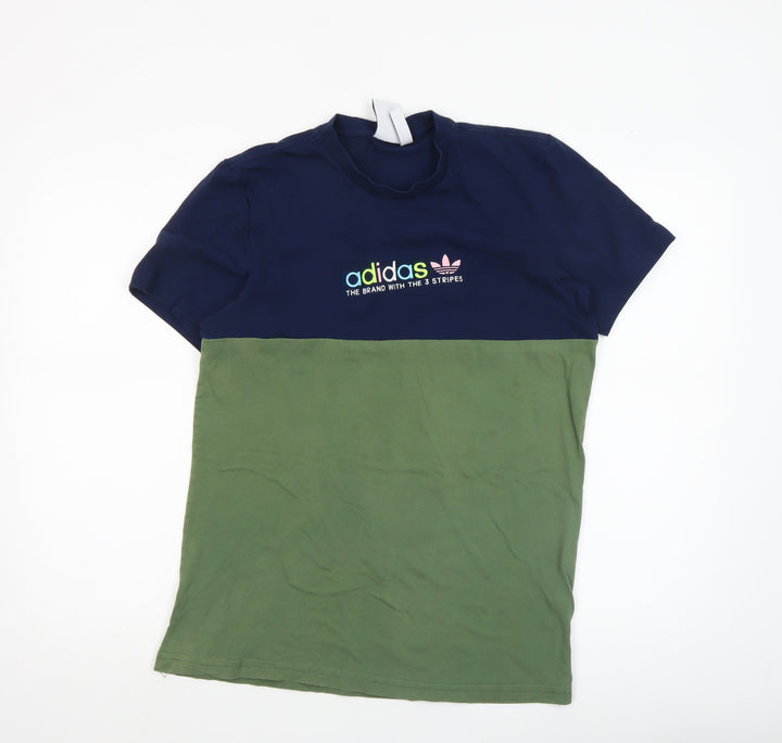 adidas Men's Multicoloured M Colourblock Crew Neck T-Shirt