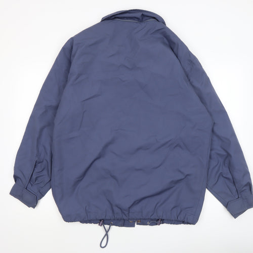 Fila Mens Blue XS Vintage Bomber Jacket Lined Polyester Zip-Up