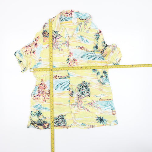 H&M L.O.G.G. Men's Multicoloured Hawaiian Viscose Shirt L
