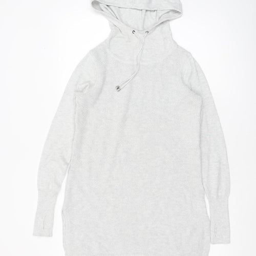 Artisan NY Women’s Grey XS Hooded Knit Pullover Jumper