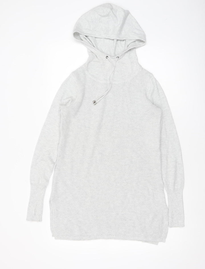 Artisan NY Women’s Grey XS Hooded Knit Pullover Jumper
