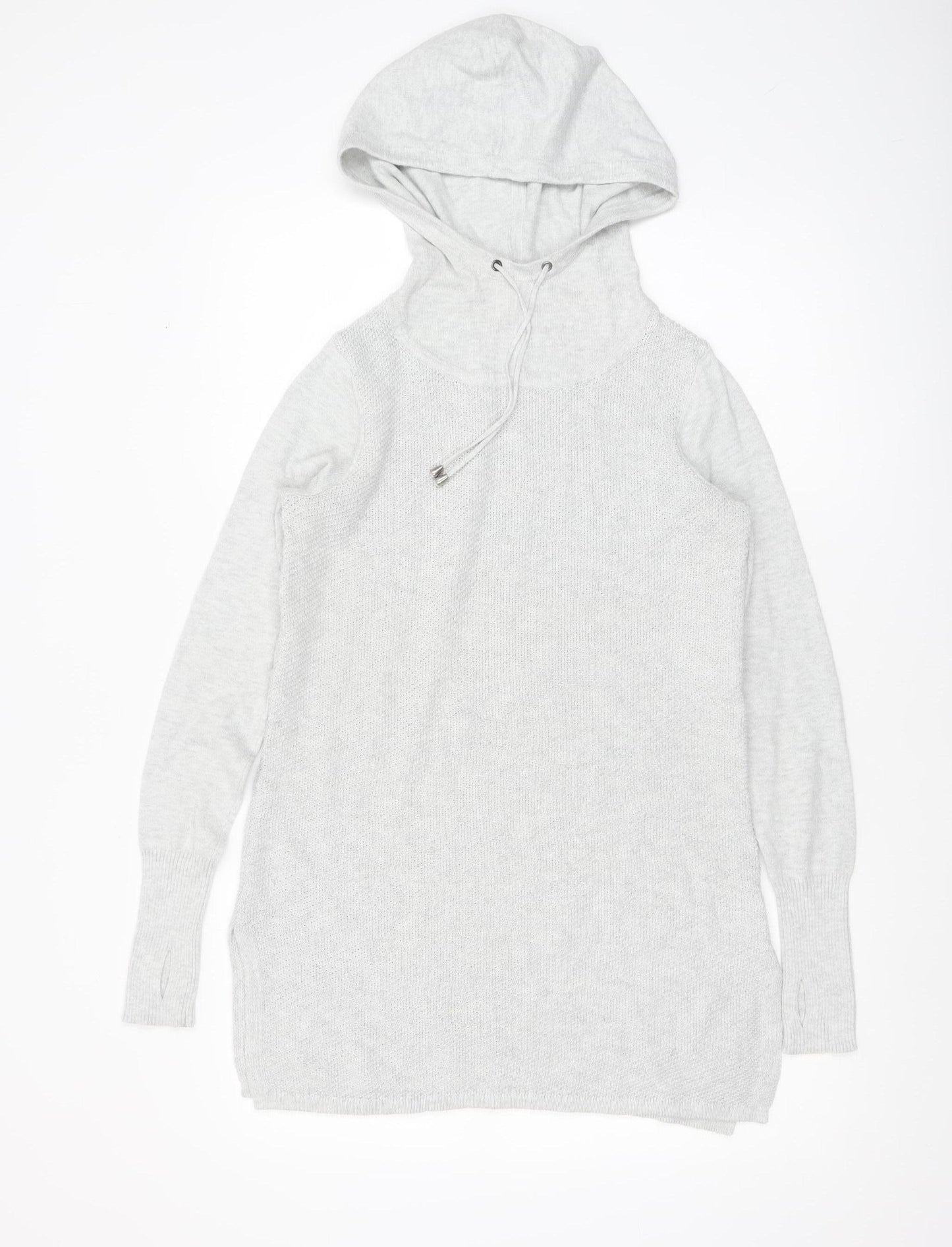 Artisan NY Women’s Grey XS Hooded Knit Pullover Jumper