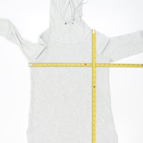 Artisan NY Women’s Grey XS Hooded Knit Pullover Jumper