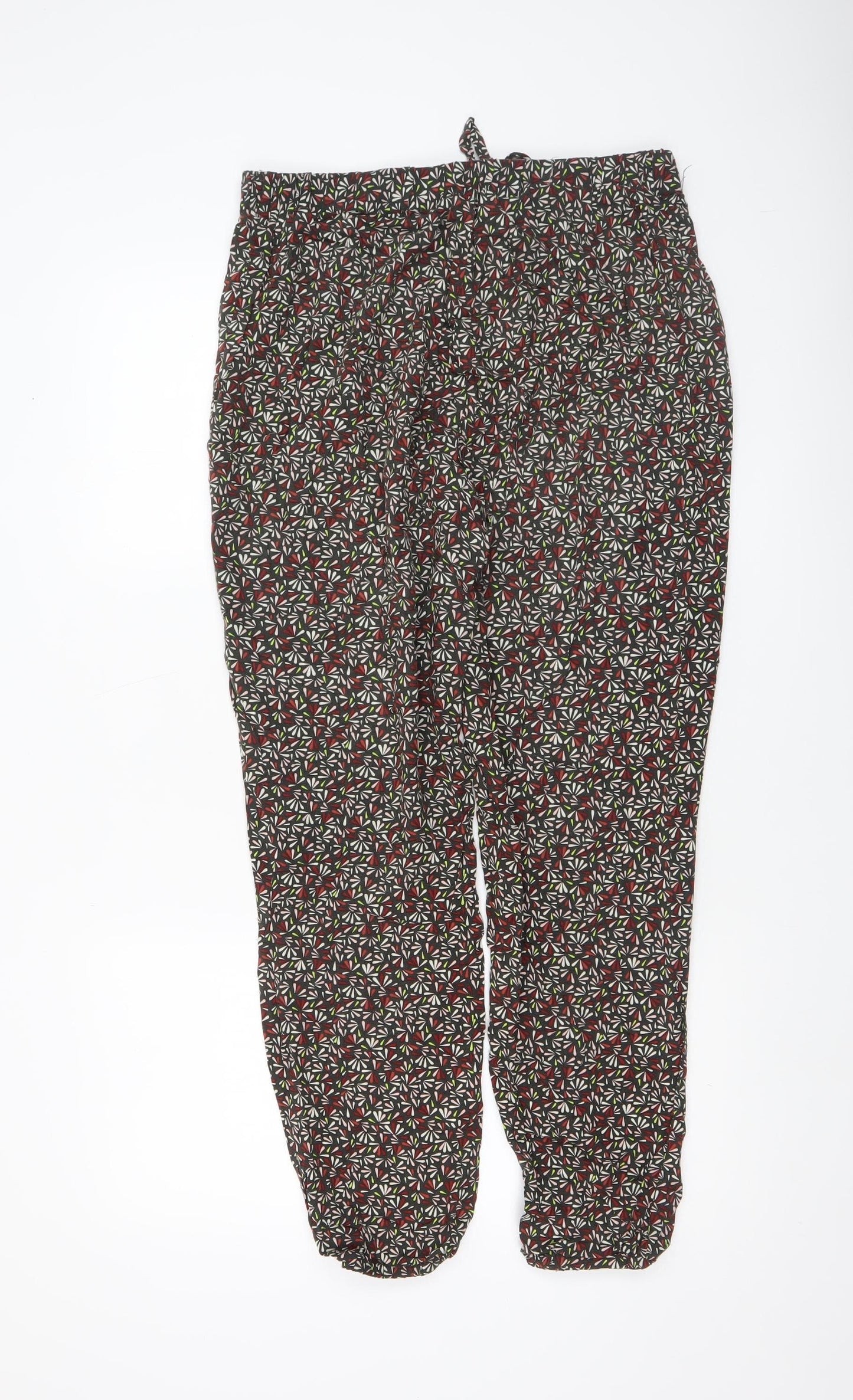 Red Herring Womens Multicoloured Viscose Jogger Trousers Size 12