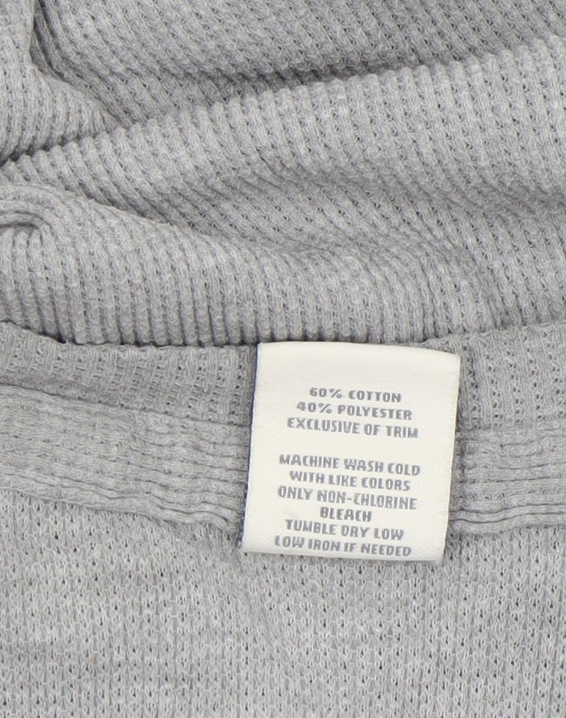 Abercrombie & Fitch Men's Grey Long Sleeve Crew Neck Top Size M