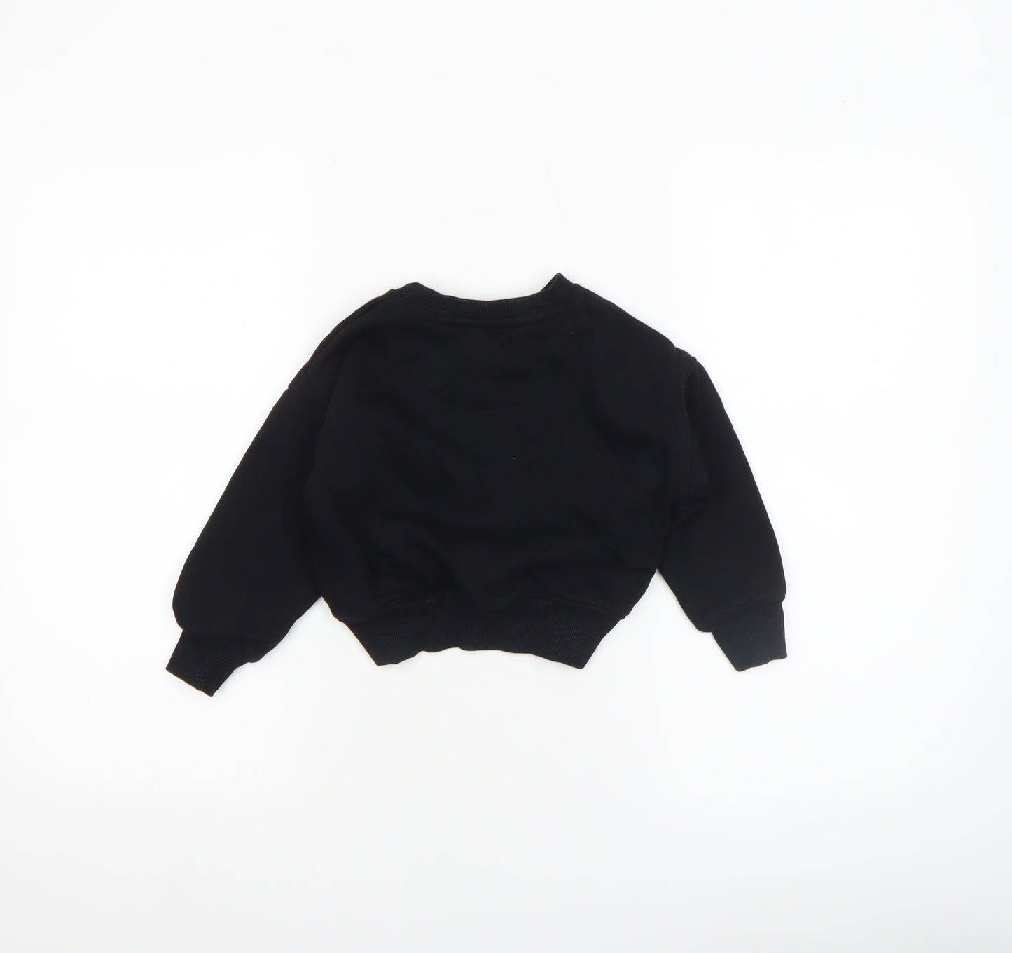Disney Girls Black Stitch & Angel Ohana Pullover Sweatshirt 4-5 Years