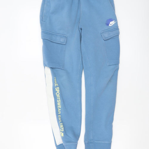 Nike Boys Blue Cargo Jogger Trousers Medium 10-11 Years Sportswear
